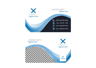 Modern Business card, visiting card, eye catching simple vector layout, professional personal identity card, creative style company card.
