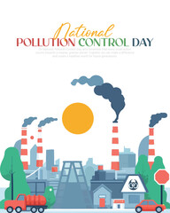 Fototapeta premium National Pollution Control Day and National Pollution Prevention Day Social Media Post
