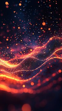 Futuristic Interactive Scatter Plot with Illuminated Data Points