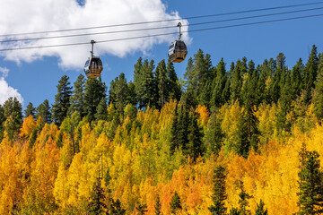 Breckenridge Gondola, Fall Colors, Autumn in Breck, Colorado Ski Town
