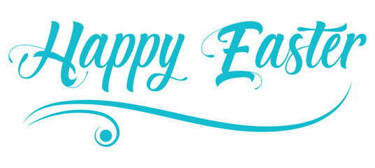 happy easter letter calligraphy banner