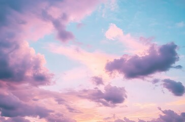 Pink and Purple Clouds at Dusk