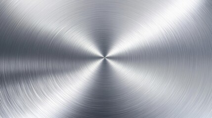 Abstract circular brushed metal texture background