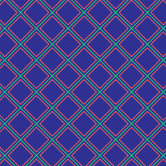 Geometric seamless pattern.Colorful squares repeat pattern isolated on blue background.Vector graphic abstract wallpaper.