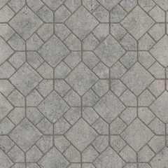 Concrete paving outdoor damaged seamless texture and background