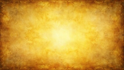 Fototapeta premium Abstract vintage parchment paper background with glowing yellow center