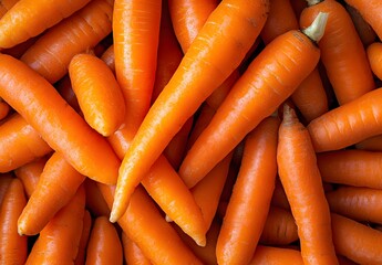 Fresh Orange Carrots Close Up Top View
