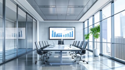Modern Conference Room with City View