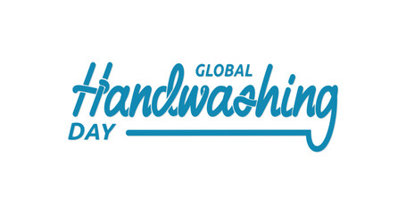 Global Handwashing Day Handwritten Text Vector Design: Perfect for Promoting Hygiene Practices, Creating Educational Materials, Engaging Social Media Posts, and Inspiring Health Awareness Campaigns