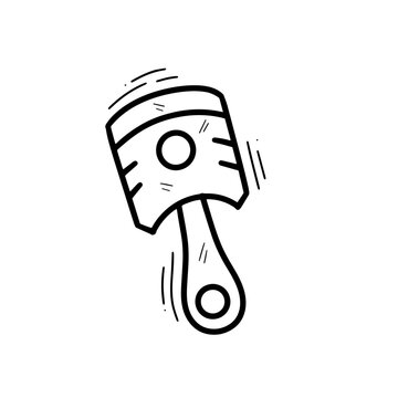 recommend clip art: Hand Drawn Piston Illustration. Doodle Vector. Isolated on White Background - EPS 10 Vector