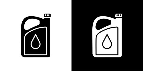 canister of motor oil icon Isolated flat vector in outline