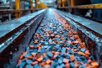 Blade mixer for rubber crumb  efficient mixing for rubber tiles and seamless sports coatings