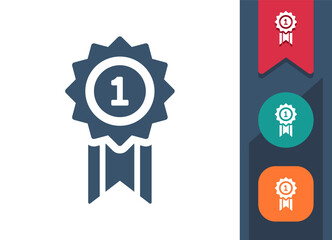 Award, Ribbon, Medal, Prize Icon