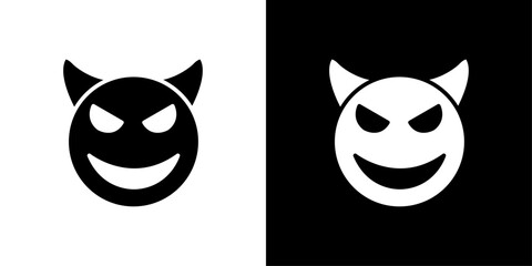 Demon devil icon Isolated flat vector in outline