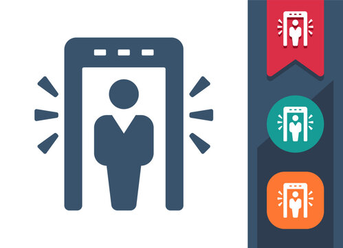Airport Security, Metal Detector Gate Icon
