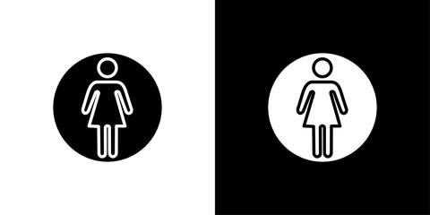 Female icon.ai Isolated flat vector in outline