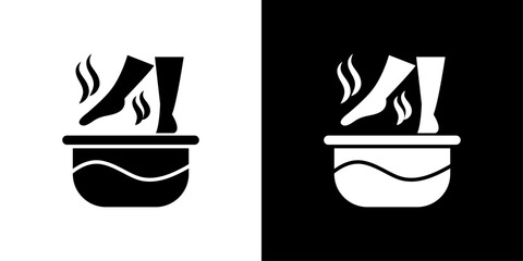 Foot Soak icon Isolated flat vector in outline