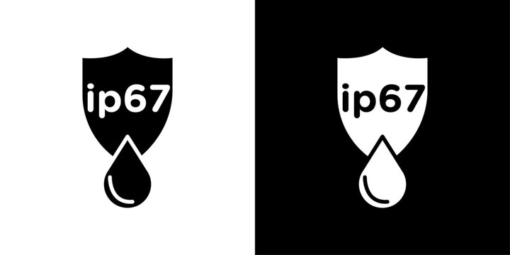IP67 waterproof icon Isolated flat vector in outline