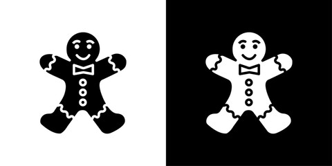 Man cookie icon Isolated flat vector in outline