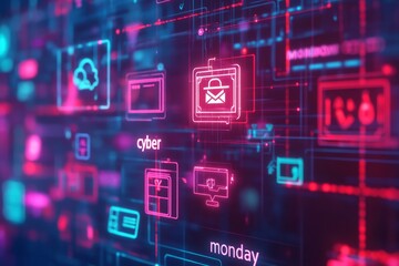 "cyber monday" background concept