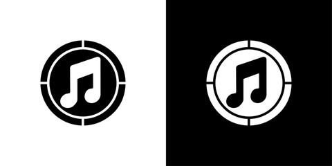 Music icon  Isolated flat vector in outline