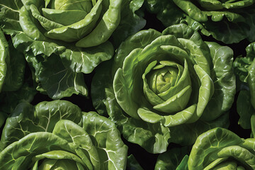 Fototapeta premium Imagen de flores de lechuga, bonitas flores de lechuga fresca, Image of lettuce flowers, beautiful fresh lettuce flowers
