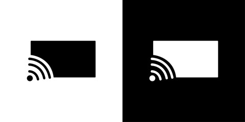 Screen cast icon Isolated flat vector in outline