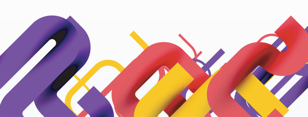 Abstract background curvy lines, minimal geometric design template