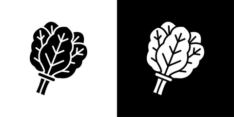 spinach icon Isolated flat vector in outline