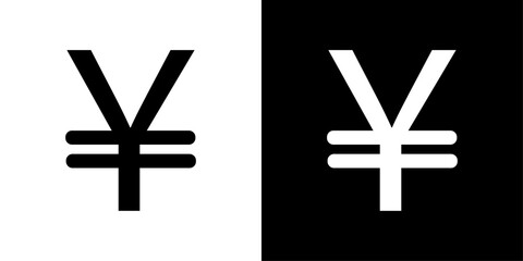 Obraz premium Yen sign icon Isolated flat vector in outline