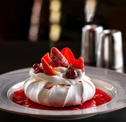 pavlova aux fruits rouges