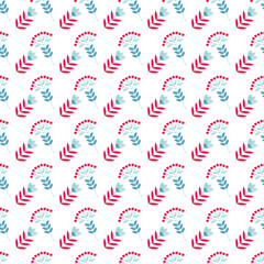 Winter Blooms and Festive Seamless Vector Pattern Design