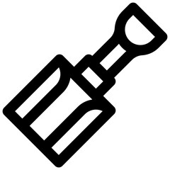 Shovel. Editable Stroke vector icon.