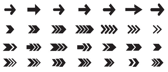 Arrow icon vector mega bundle set. Set of black vector arrows. Set of vector arrows. Simple arrow big set.  Arrow, Cursor Icon. Vector Pointers Collection. Vector illustration.