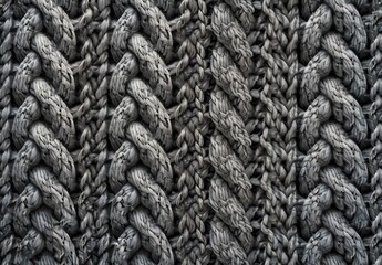 Seamless Pattern Gray Knitted Fabric Texture