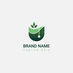 Modern Green Tea Logo Vector Design