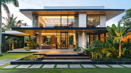Modern Architecture House in Tropical Surroundings
