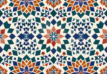 Islamic Geometric Seamless Pattern Tilework