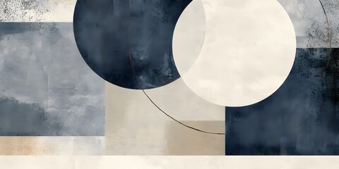 Abstract Geometric Pattern with Grunge Texture