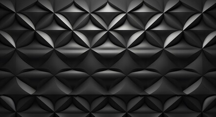 Fototapeta premium Abstract Geometric Black & Grey Metallic Mesh Seamless Pattern