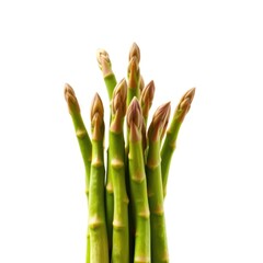 Fresh Green Asparagus Spears Isolated on White Background