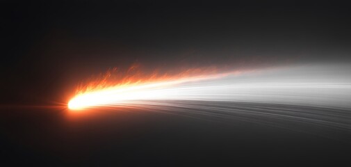Abstract Red White Orange Glow Comet Tail