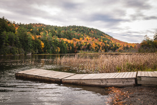 Boat Launch in the Adirondacks, New York in Fall