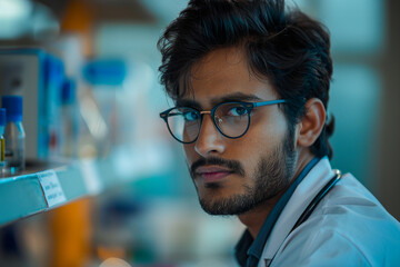 Obraz premium Microbiology researchers conduct experiments and drug analyses in a modern medical laboratory generative ai