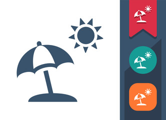 Beach, Beach Umbrella, Summer Icon