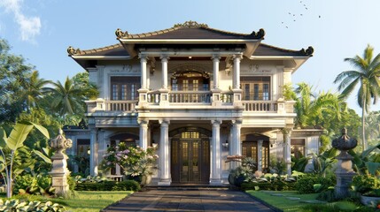 Obraz premium Luxurious Tropical Mansion