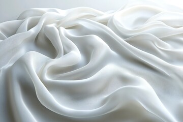 Obraz premium Draped White Fabric with Subtle Textured Surface