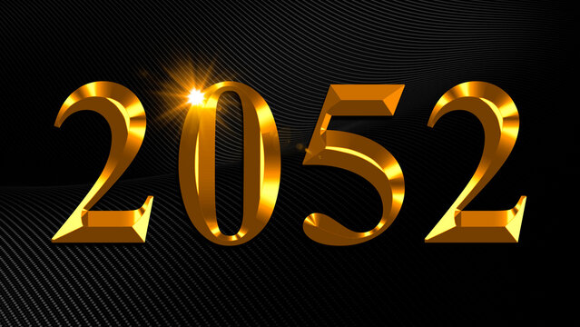 Number 2052 in gold text on black background