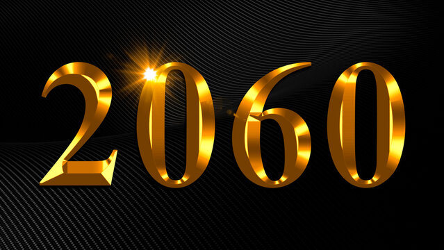 Number 2060 in gold text on black background