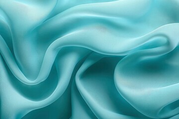 Obraz premium Abstract Close-Up of Soft, Flowing Teal Fabric with Textured Weave
